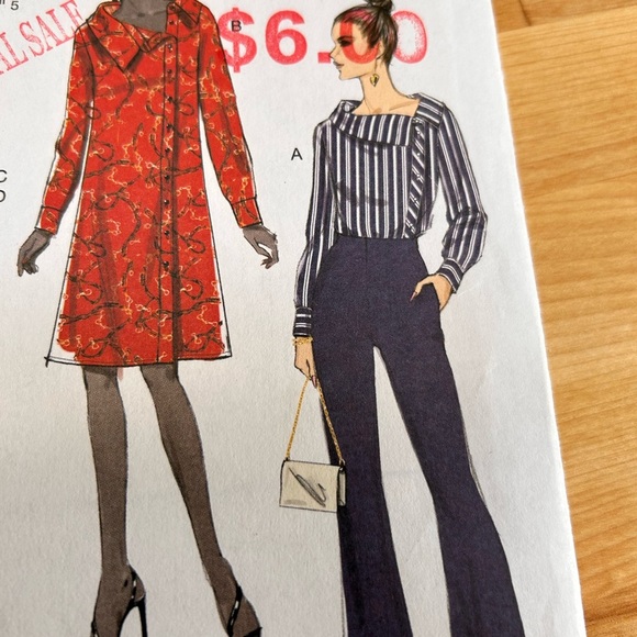 VOGUE PATTERN 9370 MISSES' TUNIC, DRESS AND BELT - Picture 3 of 4